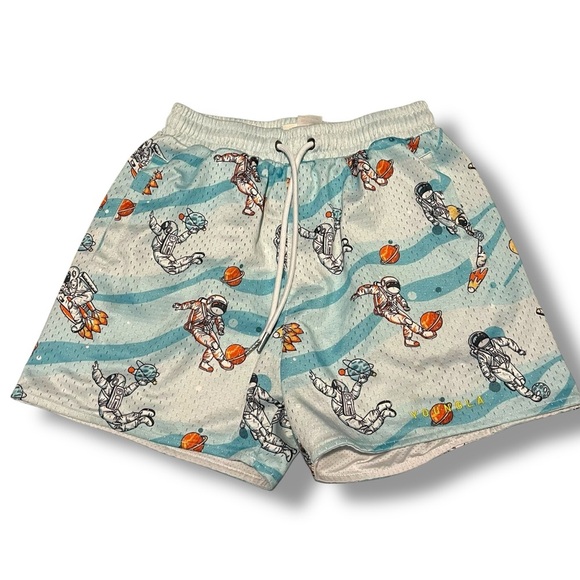 YoungLA 150 After Party Shorts Mens Small Astro Ballers Astronaut Mesh - Picture 1 of 6